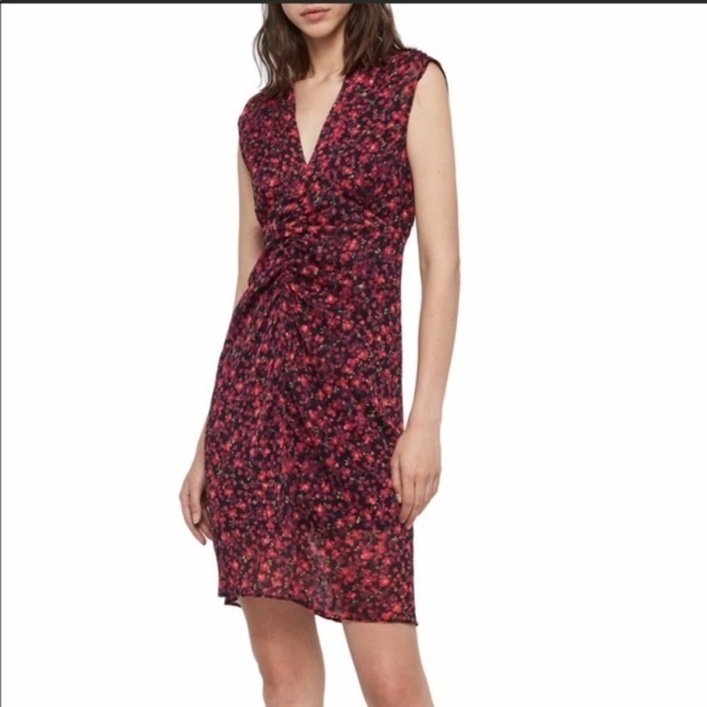 AllSaints Aldine Cheri Blossom Chiffon Dress